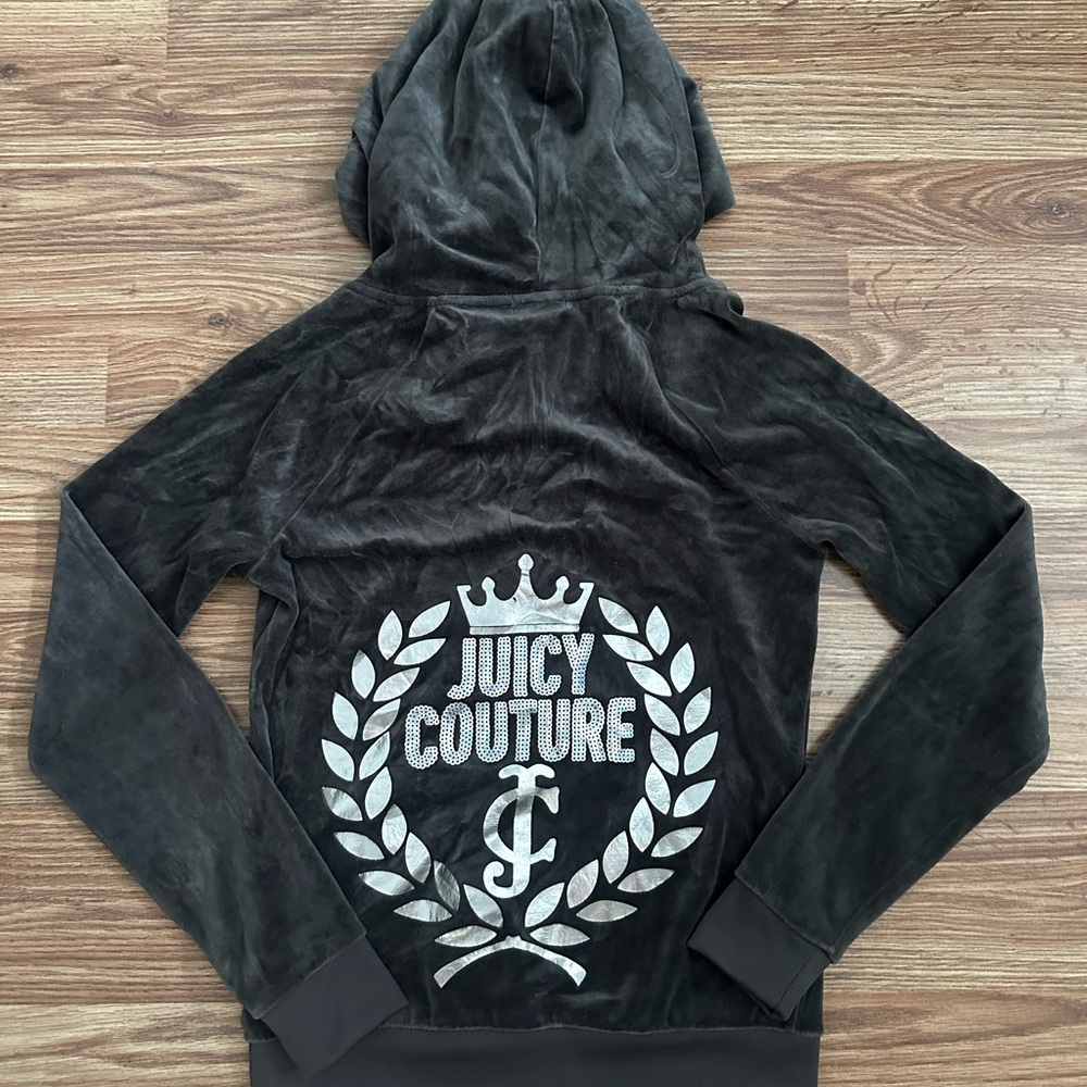 Y2K Juicy Couture Velvet Hoodie - Size XS